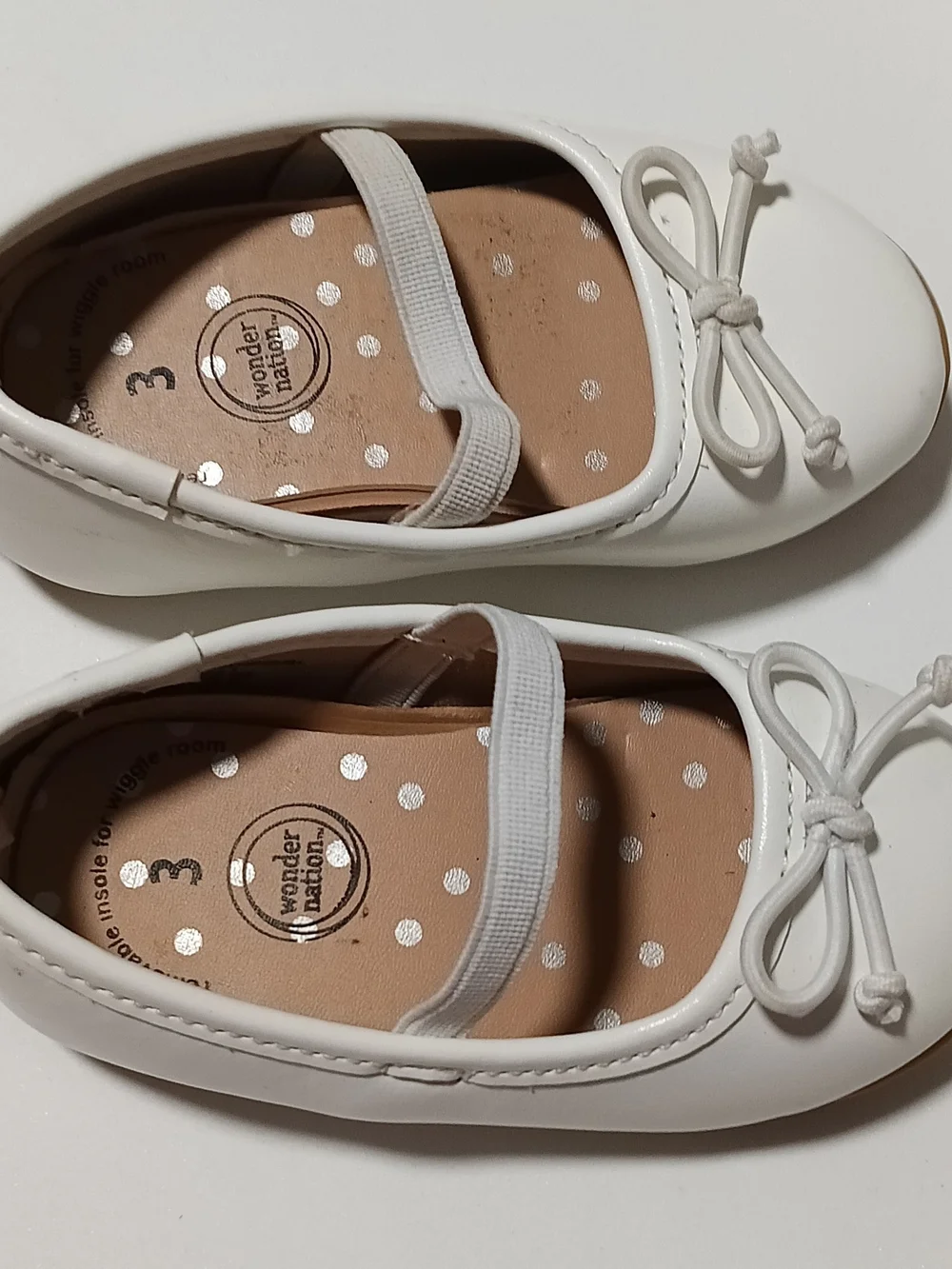 wonder nation White Girls' Bow Ballet Flats